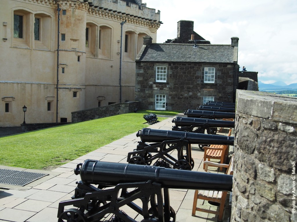 Cannon inside Stirling Castle, Stirling, Scotland. (Photo by Aaron G. Marsh)